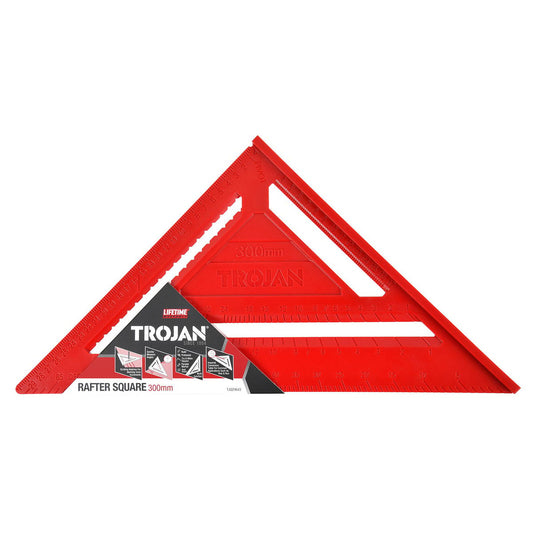 Trojan 300mm Rafter Square - Lightweight Poly - Accurate Angle Measurements - Auzzistore