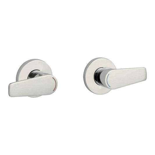 Evekare Brushed Nickel 1/4 Turn Extended Lever Wall Top Assembly - 150mm x 150mm - Easy Access