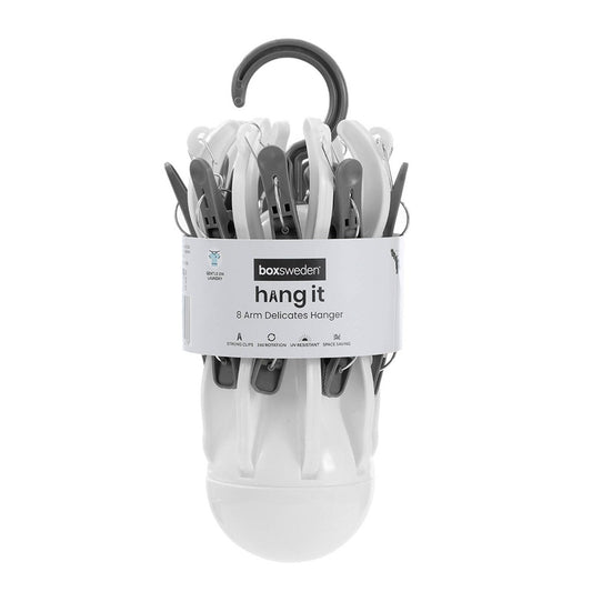 Boxsweden Delicates Clothes Hanger 16 Peg - 400mm x 260mm x 400mm - White - Durable – view 2