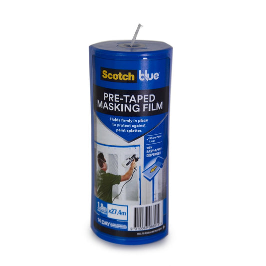 Scotchblue Pretaped Masking Film 1 8 x 27 4m Plastic Lightweight Protection - Auzzistore