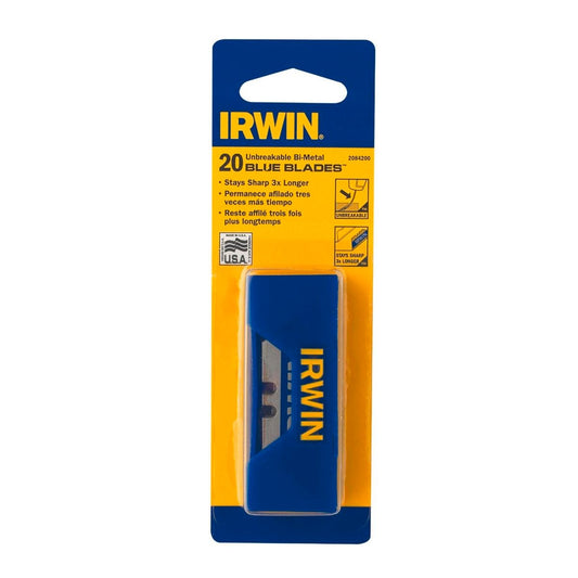 Irwin Bi-Metal Utility Blades - 20 Pack - Steel - Heavy Duty Cutting - Auzzistore