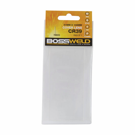 Bossweld CR39 Cover Lens 51 x 108mm Clear Durable Protection – view 2 - Auzzistore