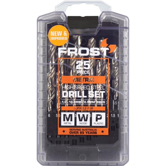 Frost Jobber Drill Set - 25 Piece - HSS - General Purpose - Auzzistore