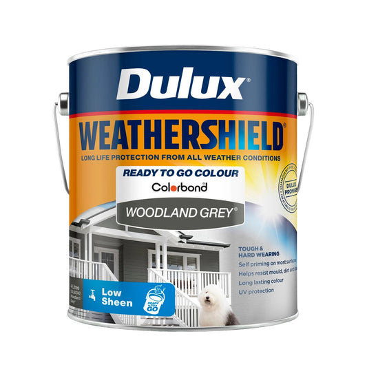 Dulux Weathershield Exterior Paint - 4L - Woodland Grey - Low Sheen - 4L - Auzzistore