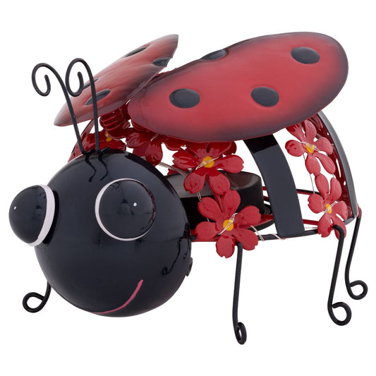 Click Solar Metal Animal Light Bug - 1.2V Rechargeable - Red - Outdoor Decor - Auzzistore
