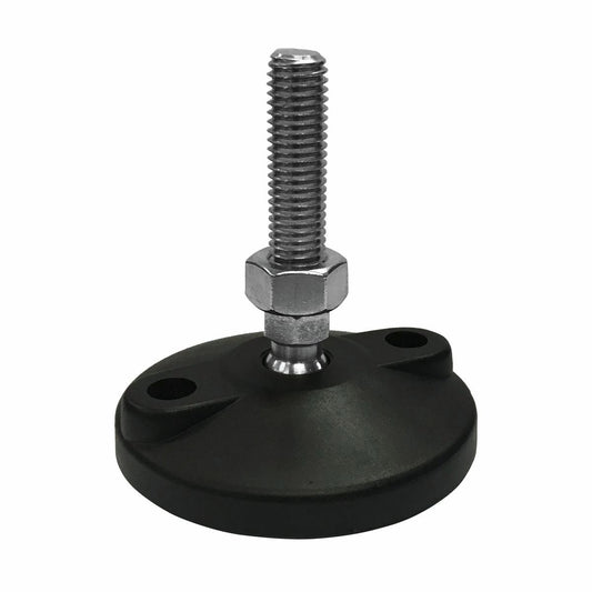Easyroll 80mm Round Adjustable Foot - Nylon Rubber - Vibration Absorption - Auzzistore