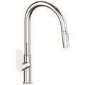 Mondella Chrome Rococo Pull Down Sink Mixer - 45mm x 435mm x 258mm - Lead-Free - Water-Saving