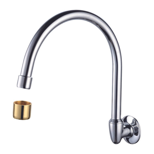 Shaw Mason Large Chrome Swivel Wall Sink Spa Spout 59mm x 278mm - Durable Brass - Auzzistore