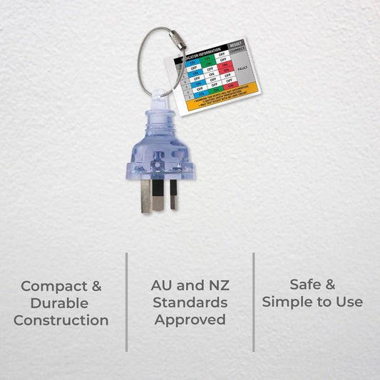 Deta Power Outlet Tester Plug - 240V - PVC - Safe Wiring Detection – view 2 - Auzzistore