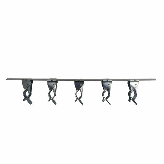 Everhang 425mm 5 Sliding Bars Broom Holder - Silver - Steel