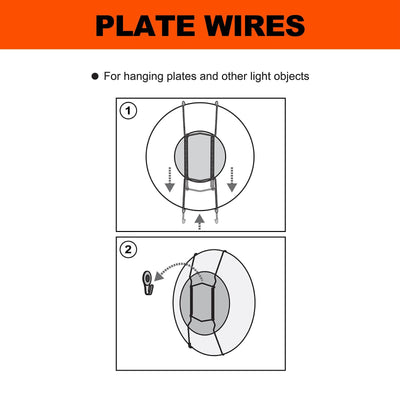 Everhang Brass Plated Hanging Plate Wires 20-25cm Strong Flexible