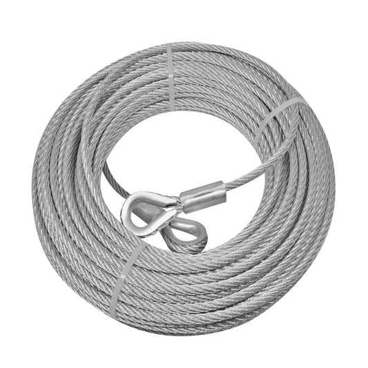 Pinnacle 5mm Galvanised Wire Rope 30m Loop Ends Durable Construction - Auzzistore