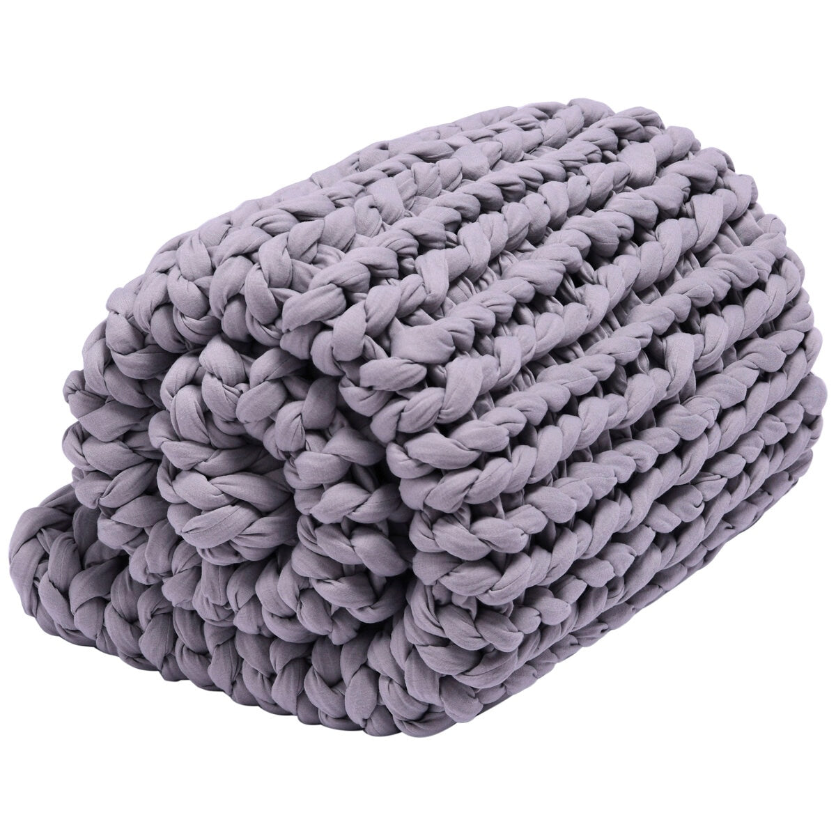 Onkaparinga 6kg Knitted Weighted Blanket - Grey, Glass Beads & Polyester Fibre