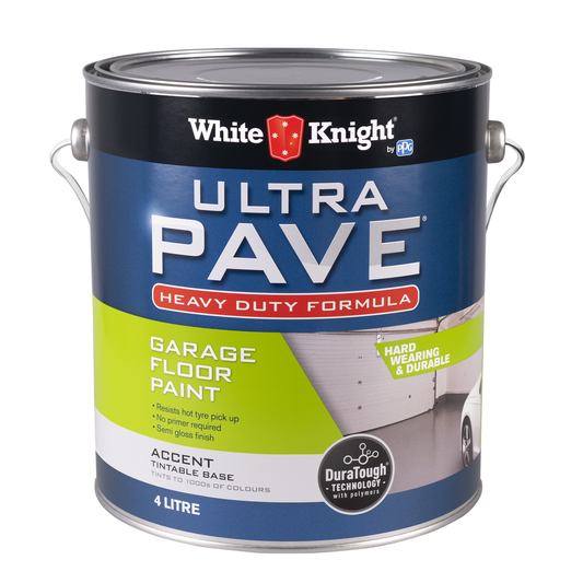 White Knight Ultra Pave 4L Garage Floor Paint - Accent - Heavy Duty - Oil Resistant - Auzzistore