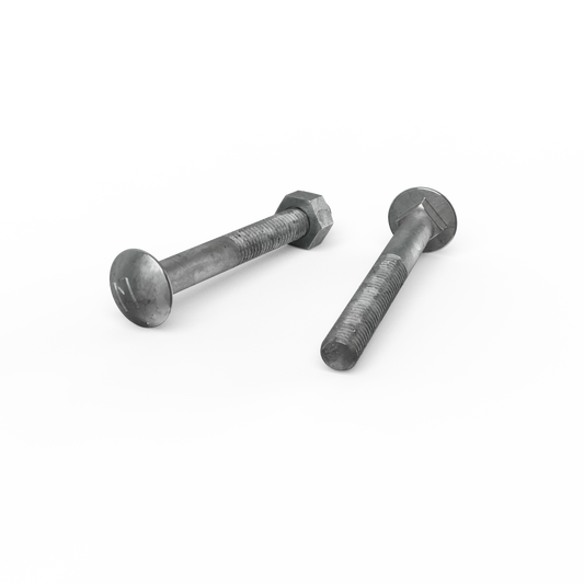 Zenith M8 x 70mm Hot Dip Galvanised Cup Head Bolts And Nuts 25 Pack – view 2 - Auzzistore