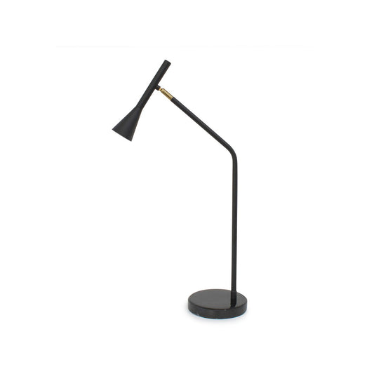 Home Design Black Svelte Desk Lamp - Contemporary Task Lamp 365mm - Marble Base