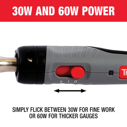 Soldering Iron Dual Power 30W 60W - Quick Heating - Ergonomic Grip - 1.6m Cable – view 2 - Auzzistore