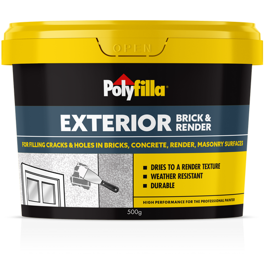 Polyfilla 500g Exterior Brick and Render Filler - Ready Mixed - Durable Finish - Auzzistore