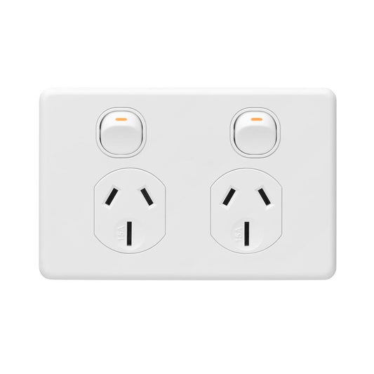 DETA 15Amp X6 Double Power Point - 2 Outlets - Polycarbonate - Durable - Auzzistore