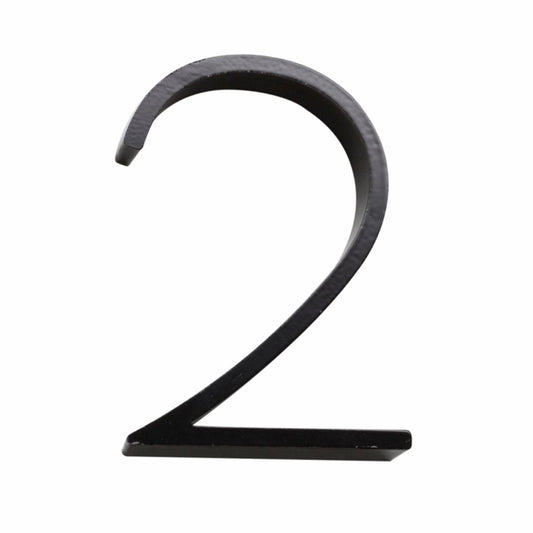 Sandleford 120mm House Number 2 - Slimline Black Steel