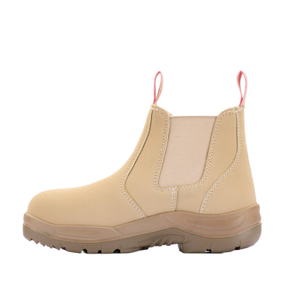 Bata Industrials Women’s Sand Juno Slip-On Safety Boot US Size 9 - Steel Toe - Slip Resistant