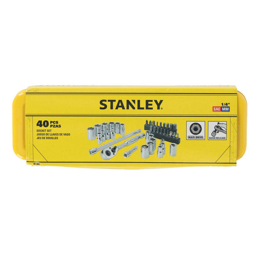 Stanley 1/4 Drive Socket Set - 40 Piece - Steel - Ergonomic Design – view 2 - Auzzistore