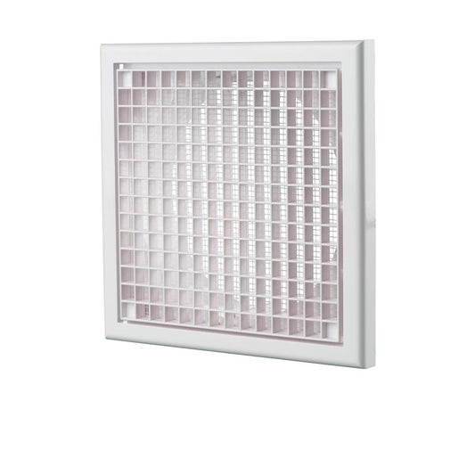 Blauberg 125mm White Square Eggcrate Grille - ABS Plastic - Easy Maintenance - Auzzistore