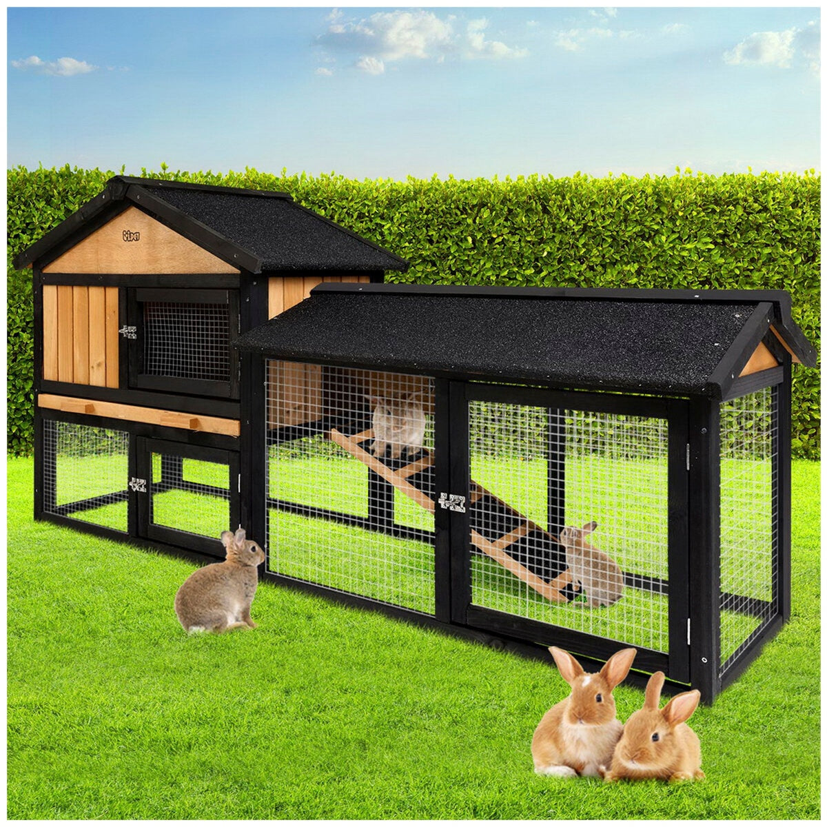 I.Pet Chicken Coop & Rabbit Hutch Large