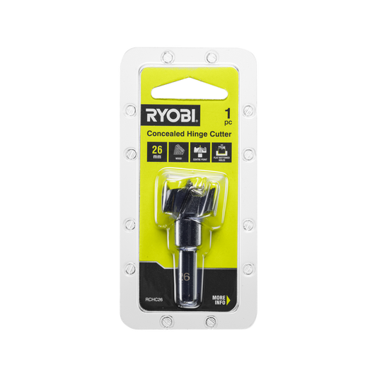 Ryobi Concealed Hinge Cutter - 26mm - High Carbon Steel - Precise Drilling - Auzzistore
