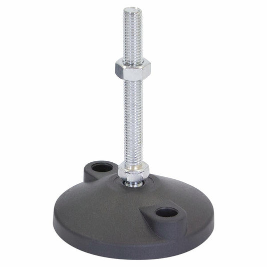 Richmond Bolt Down Levelling Foot - 100mm x M12 - Zinc Plated - Adjustable - Auzzistore