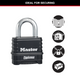 Master Lock Combination Padlock - 57mm - Zinc - Resettable