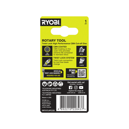 Ryobi CBN Cut-Off Disc - 38mm - High Performance - Durable - 35,000 RPM – view 2 - Auzzistore