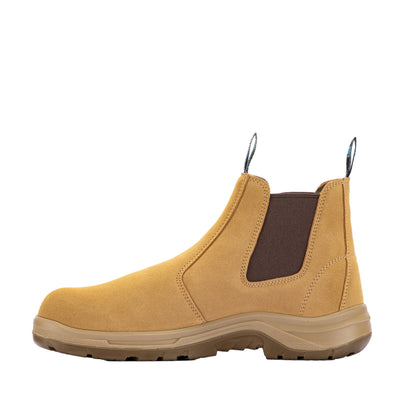 Bata Industrials Wheat Meteor Pull On Safety Boot UK Size 9 - Steel Toe - Slip Resistant - Durable Leather