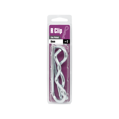 Pinnacle R Clip 6mm Zinc Plated 2 Pack Steel Durable Secure Fit