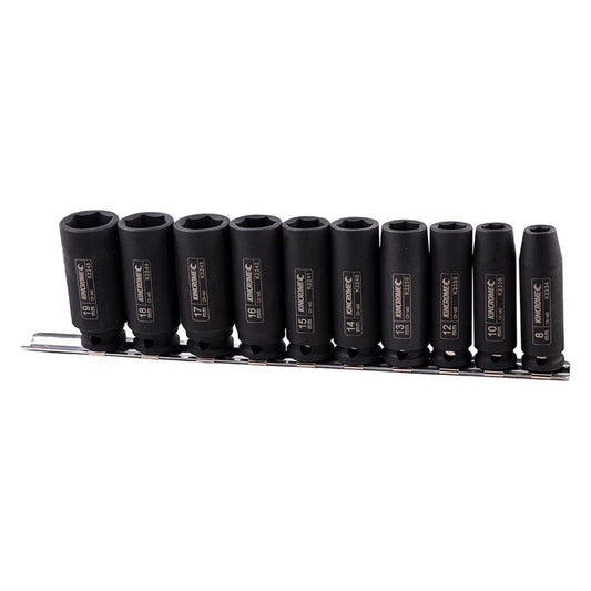 Kincrome 3/8" Drive Metric Deep Socket Set - 10 Piece - Chrome Molybdenum - Auzzistore