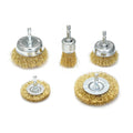 Craftright 5 Piece Wire Brush Set - Brass Steel - Durable Cleaning Tools