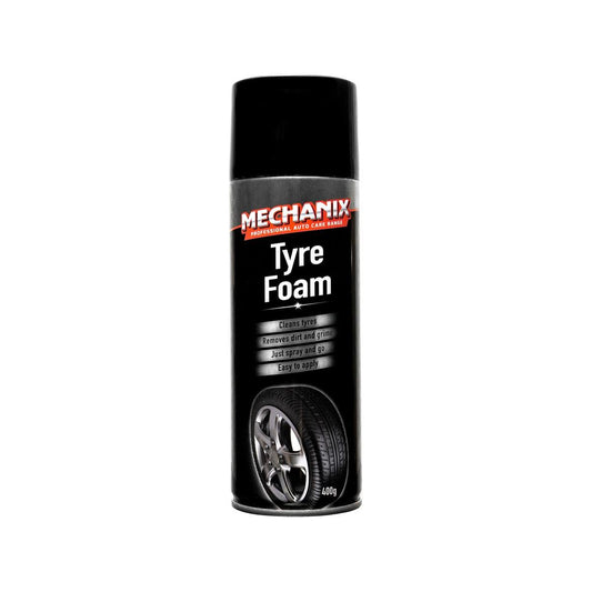 Mechanix Tyre Foam 400g - Aerosol Tyre Cleaning Solution - 65mm x 210mm