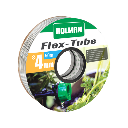 Holman 4mm EZY Flex Tube 50m Flexible PVC Strong Grip