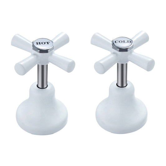 Shaw Mason White Easy Clean Basin Top Assembly Pair - 67mm x 105mm - Easy Installation - Auzzistore