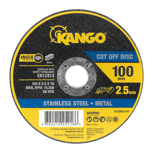 Kango Metal Cut Off Disc - 100mm x 2.5mm - Inox-Free - Steel & Stainless Steel Cutting - Auzzistore