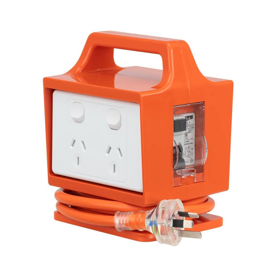 Click 4 Outlet Power Block with RCD Safety Switch - 240V - 10A - 1.8m Cord