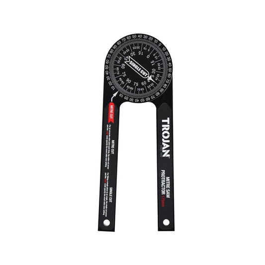 Trojan 175mm Mitre Saw Protractor - Accurate Cuts - Anodised Aluminium - Auzzistore