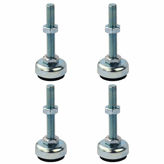 Richmond Levelling Feet - 50mm x M8 - Zinc Plated - Adjustable 4 Pack - Auzzistore