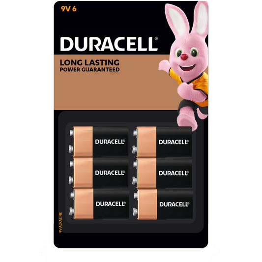 Duracell Coppertop Batteries - 9V - Alkaline - Long Lasting Power
