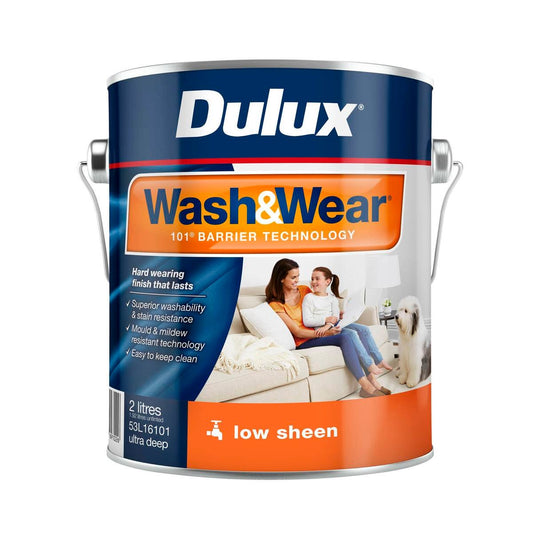 Dulux Ultra Deep Low Sheen Interior Paint 2L - Wash Wear - 158mm x 139mm - Stain Resistant - Auzzistore