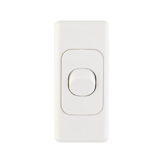 Deta Single Architrave Switch - 34mm x 10mm x 75mm - Polycarbonate - Clip-On Design - Auzzistore