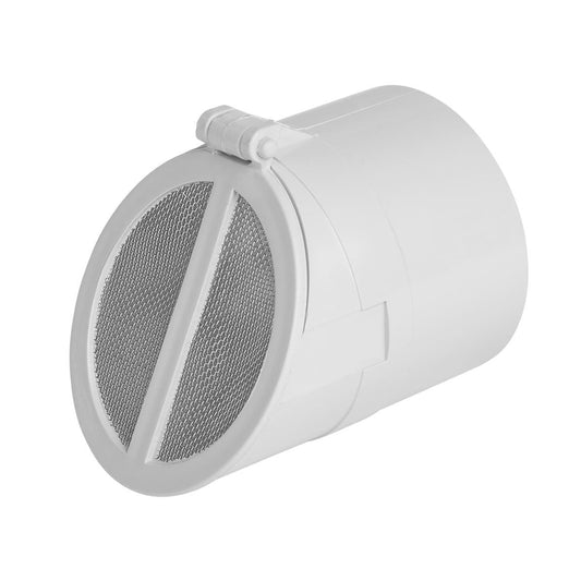 Rain Harvesting Vented Screen Flap Valve 90mm UPVC Stainless Steel Pests Out