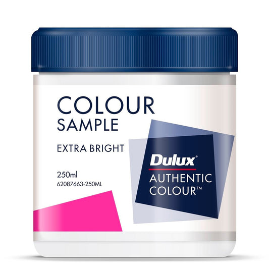 Dulux Extra Bright Sample Pot 250ml Water Based Low Sheen Finish