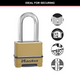 Master Lock Excell Combo Padlock - 56mm Wide - 51mm Shackle - 4-Digit Combination - Tough-Cut Shackle - Weather Resistant