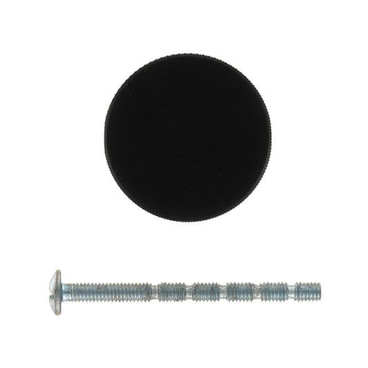 Taskmaster 32mm Knurled Cabinet Knob - Matte Black - 1 Pack - Easy Install